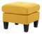 Contemporary Home Living Twill Upholstered Tufted Ottoman - 23" - Yellow